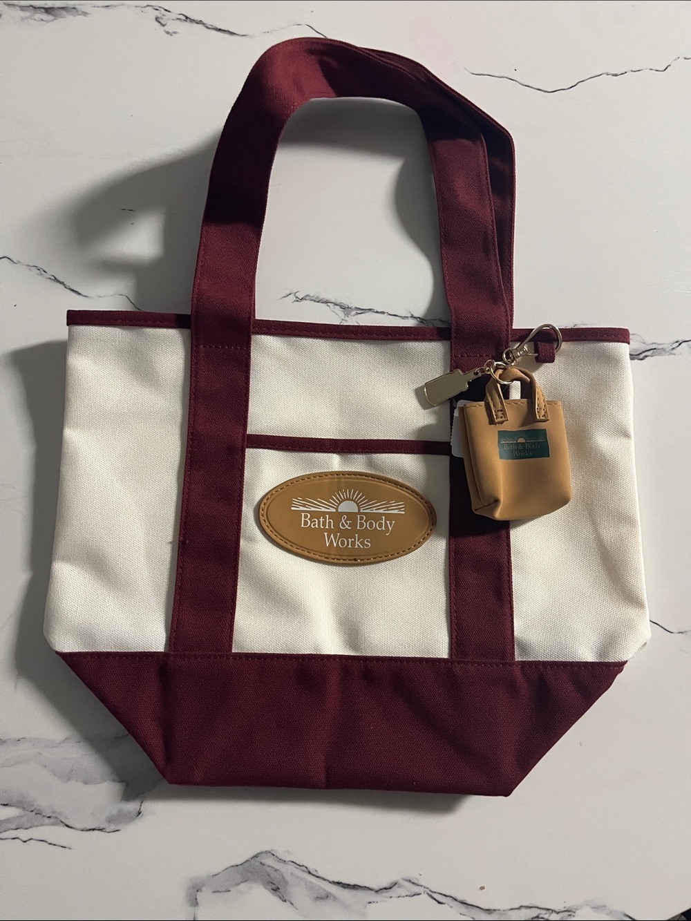 Bath And Body Works Members Exclusive Canvas Tote Bag with Pouch